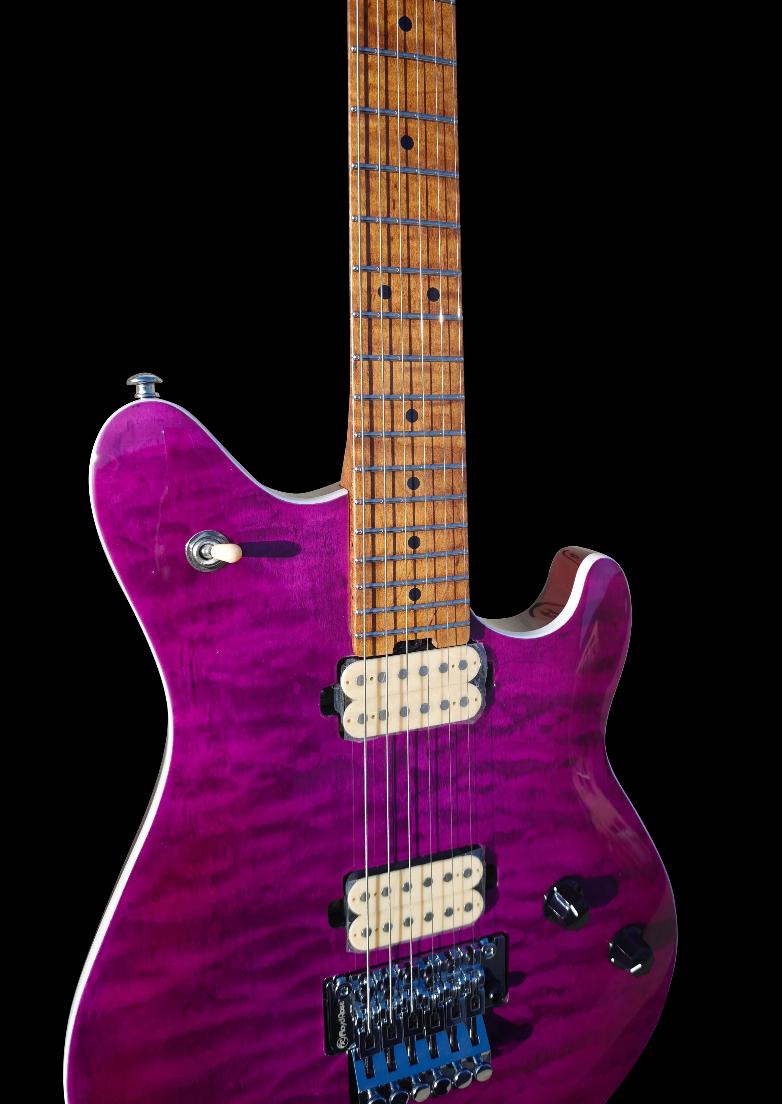 Firefly FFMN Electric Guitar With Flamed Maple Top (Purple Color) - Image 3