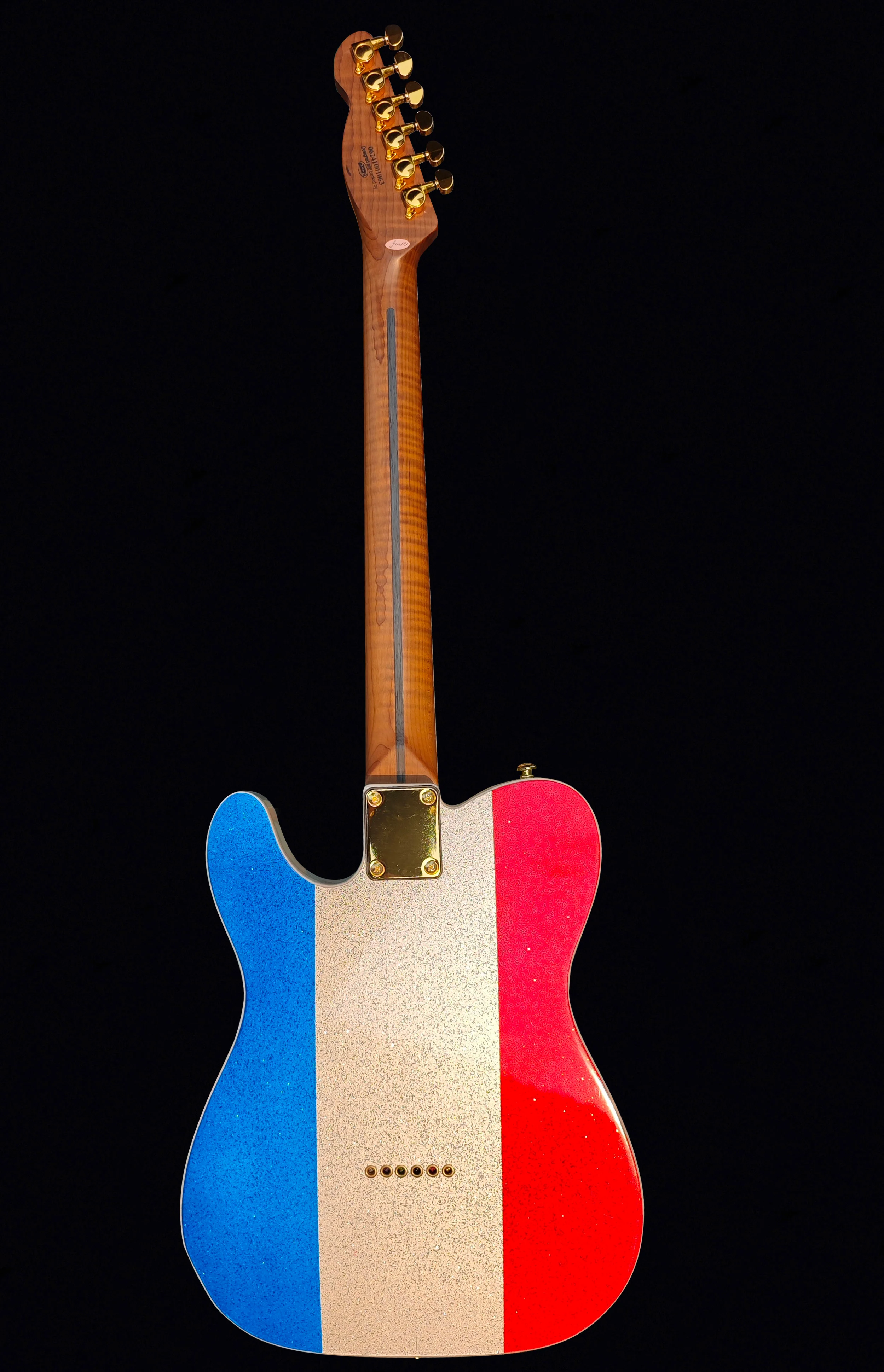 New Firefly FFTL Classic Model Electric Guitar (Red/Silver/Blue Stripes Color) - Image 7