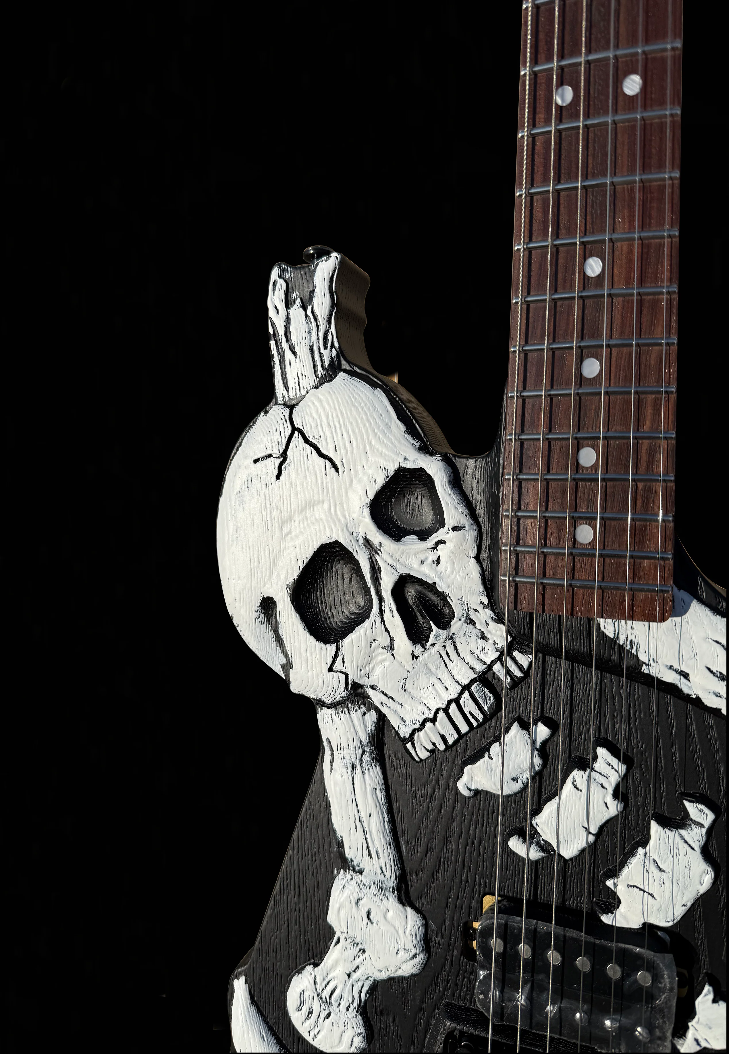 New Firefly Bone Shredder Classic Model Electric Guitar (Matte Black Color) - Image 4